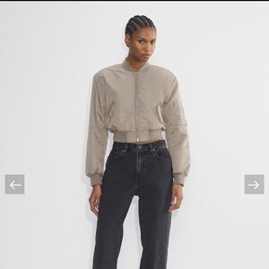 Aritzia Taupe Bomber Jacket